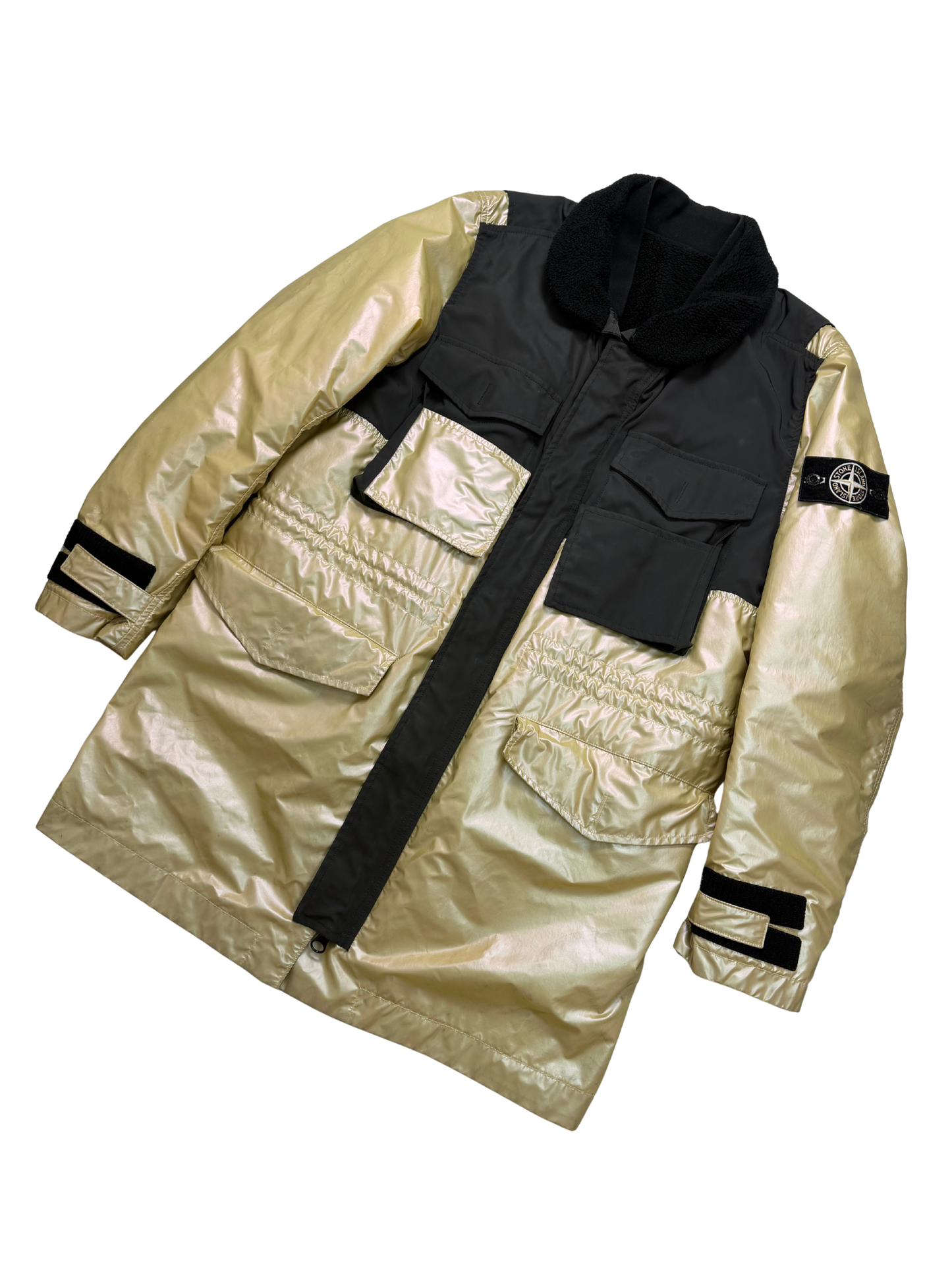 Stone Island Iridescent Coating Tela Reflex Mat 3 in 1 Pumino Interno taglia M