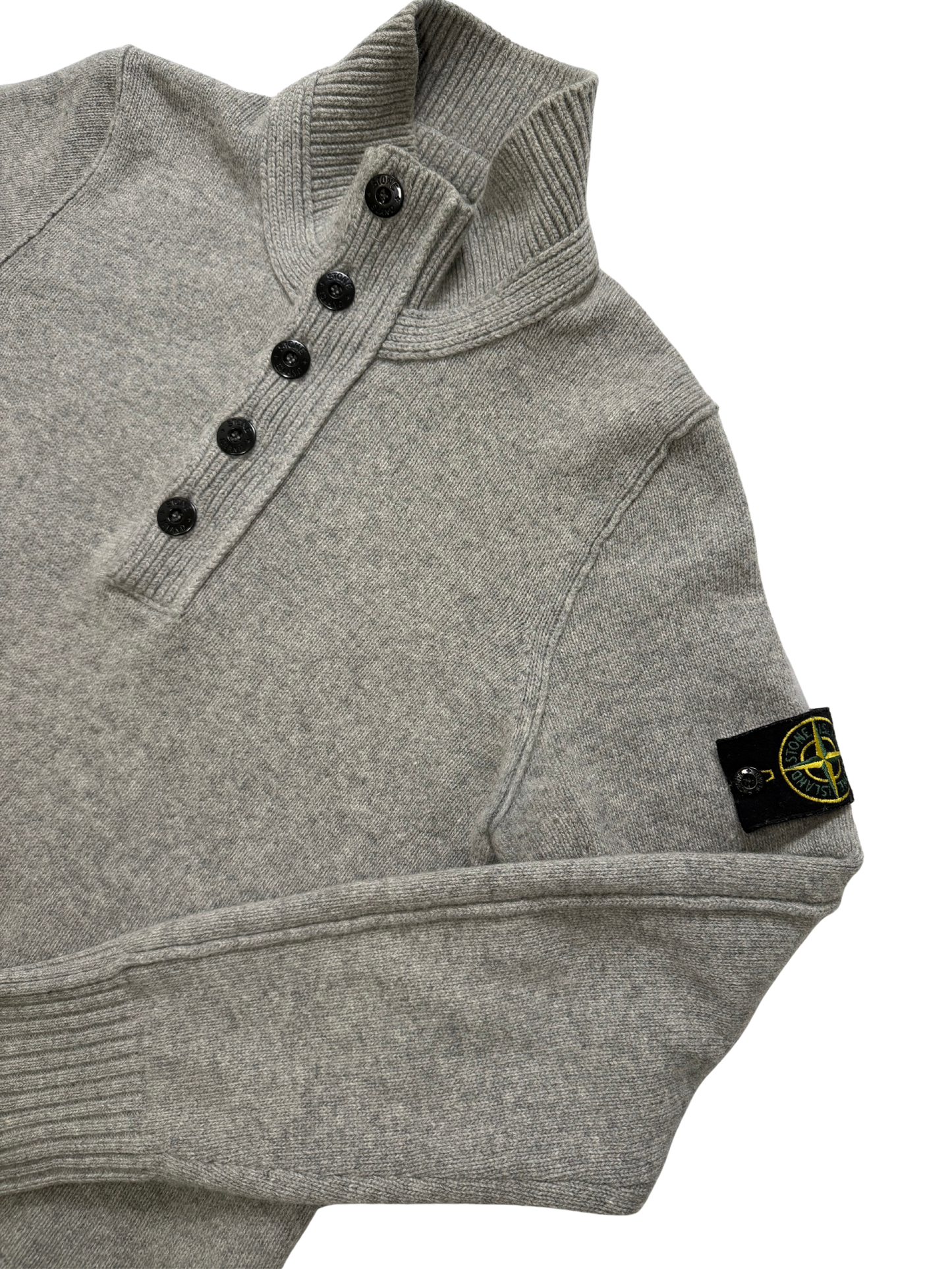 Stone Island Maglione In Lana Con Chiusura Zip e bottoni Taglia S