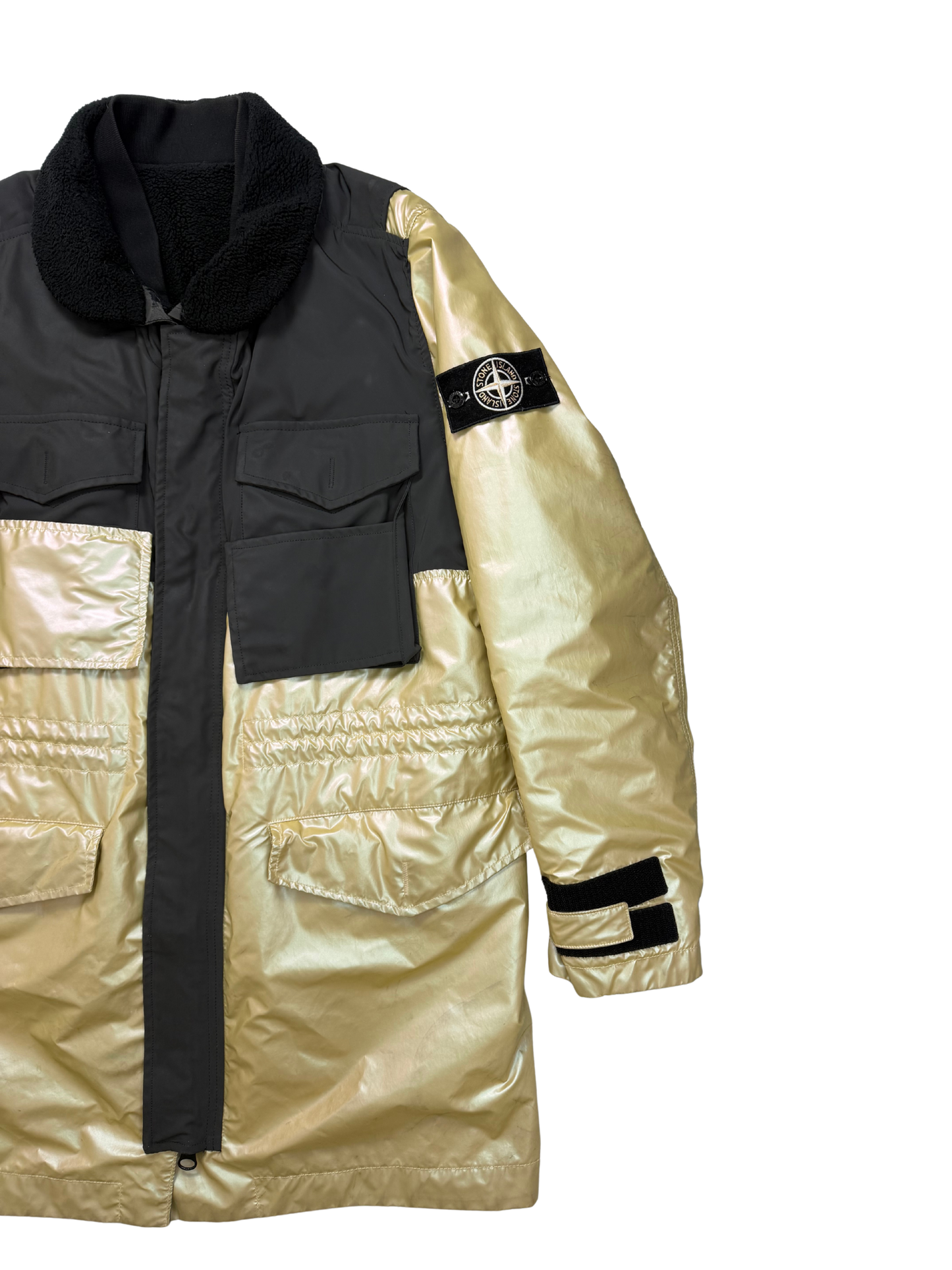 Stone Island Iridescent Coating Tela Reflex Mat 3 in 1 Pumino Interno taglia M
