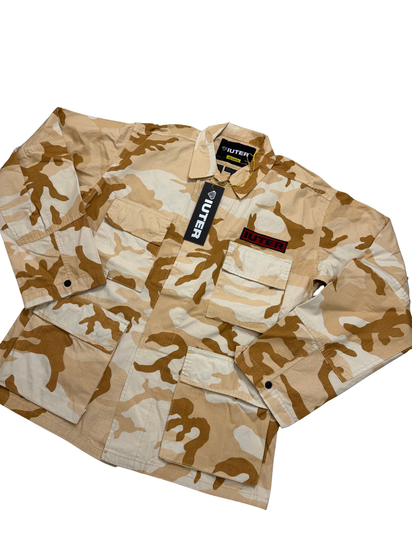 IUTER Giacca Workwear Uomo Struggle Overshirt Beige