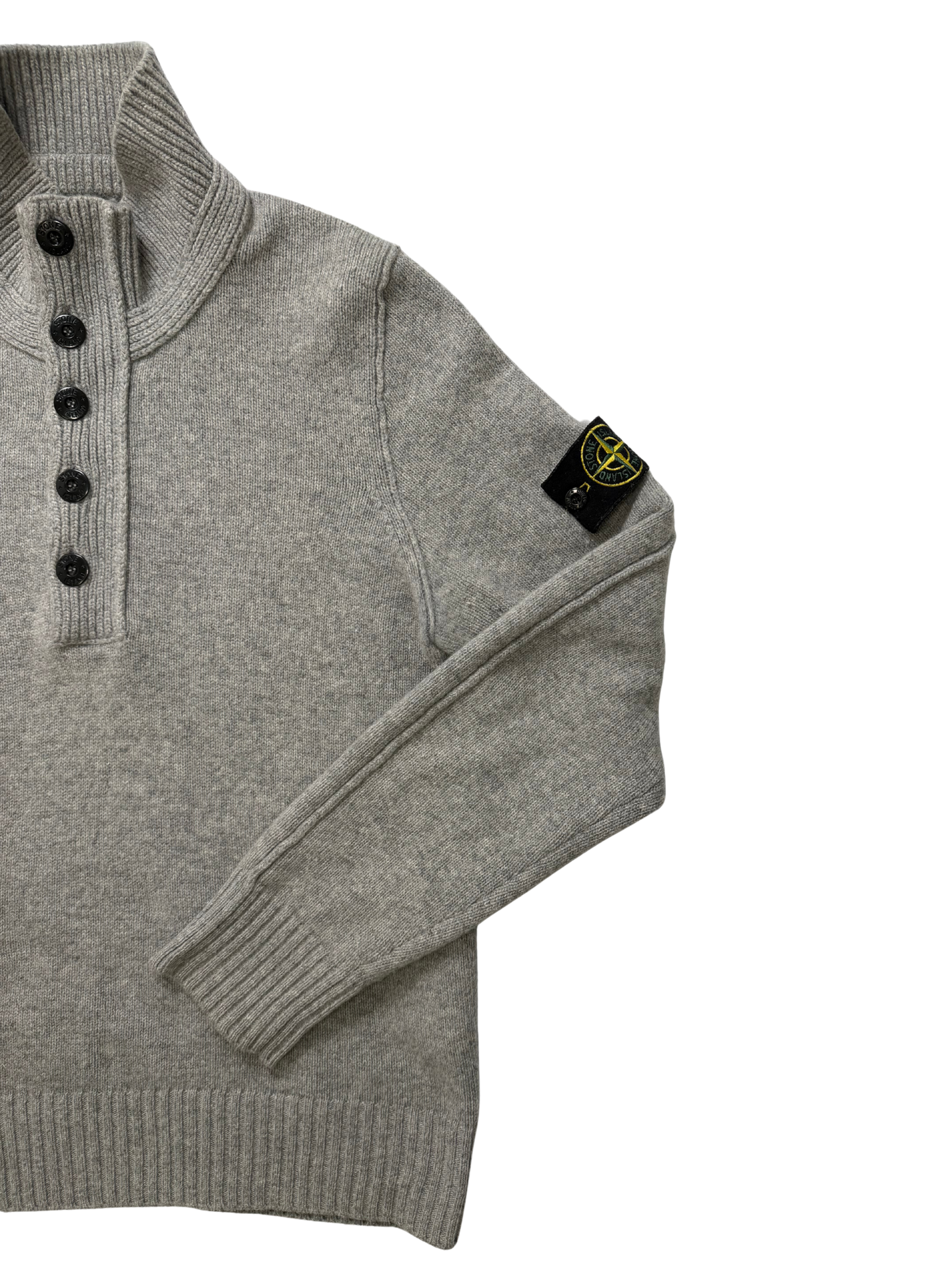 Stone Island Maglione In Lana Con Chiusura Zip e bottoni Taglia S
