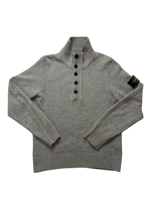 Stone Island Maglione In Lana Con Chiusura Zip e bottoni Taglia S