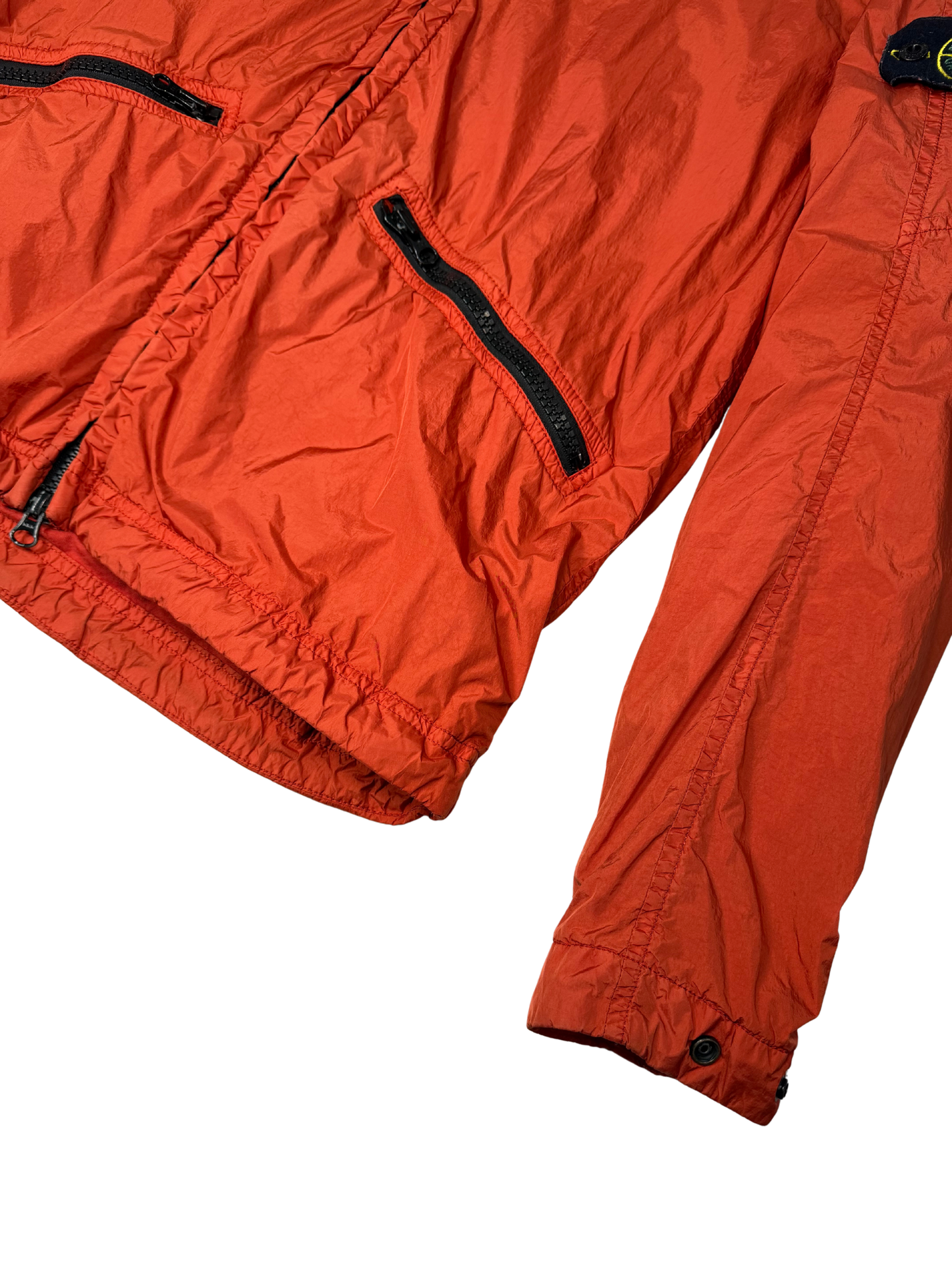 Stone Island Red Garment Dyed Crinkle Reps NY Jacket Taglia S