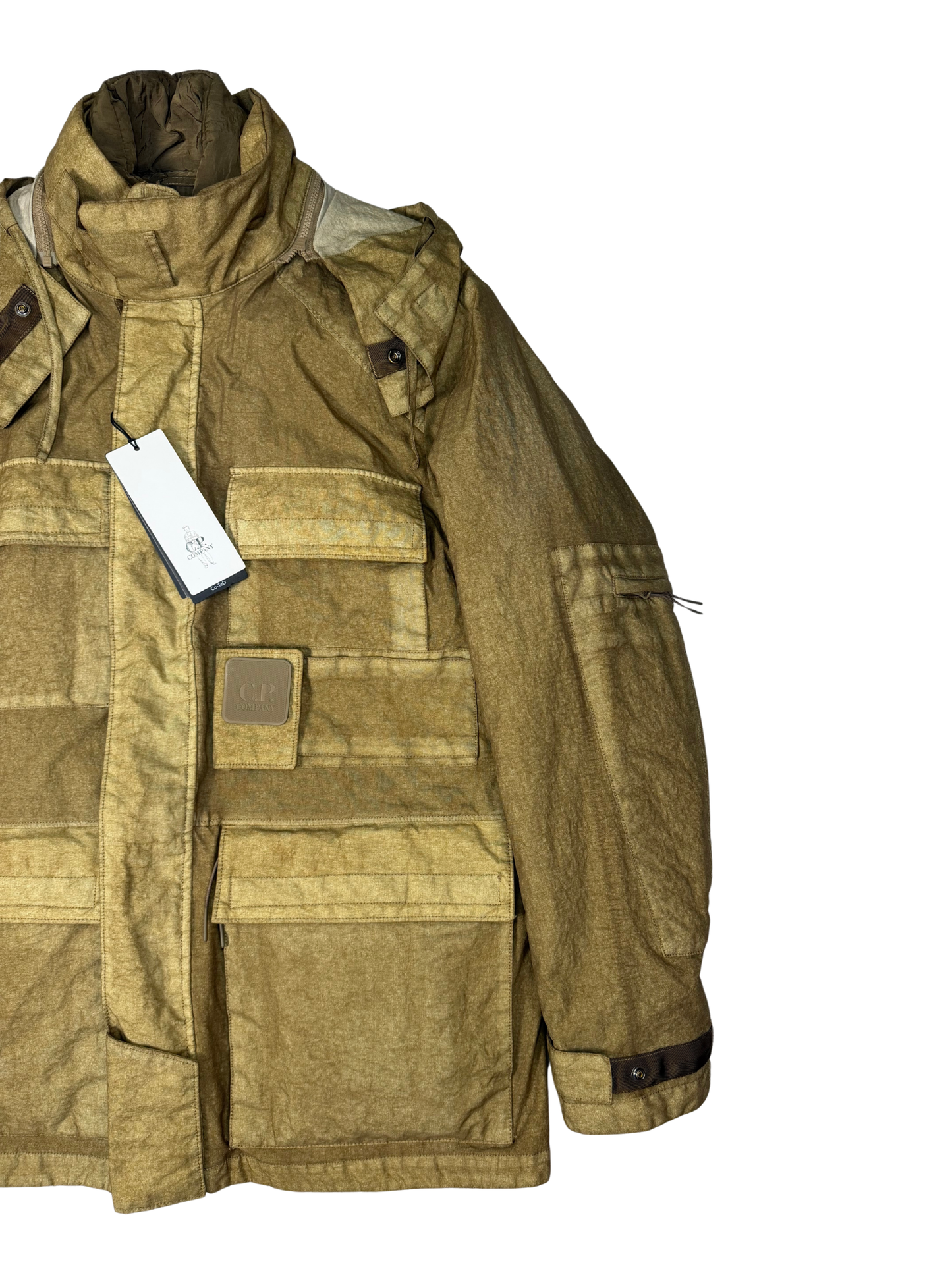 C.P. Company Metropolis Series Co-Ted Hooded 2 in 1 Jacket in Khaki