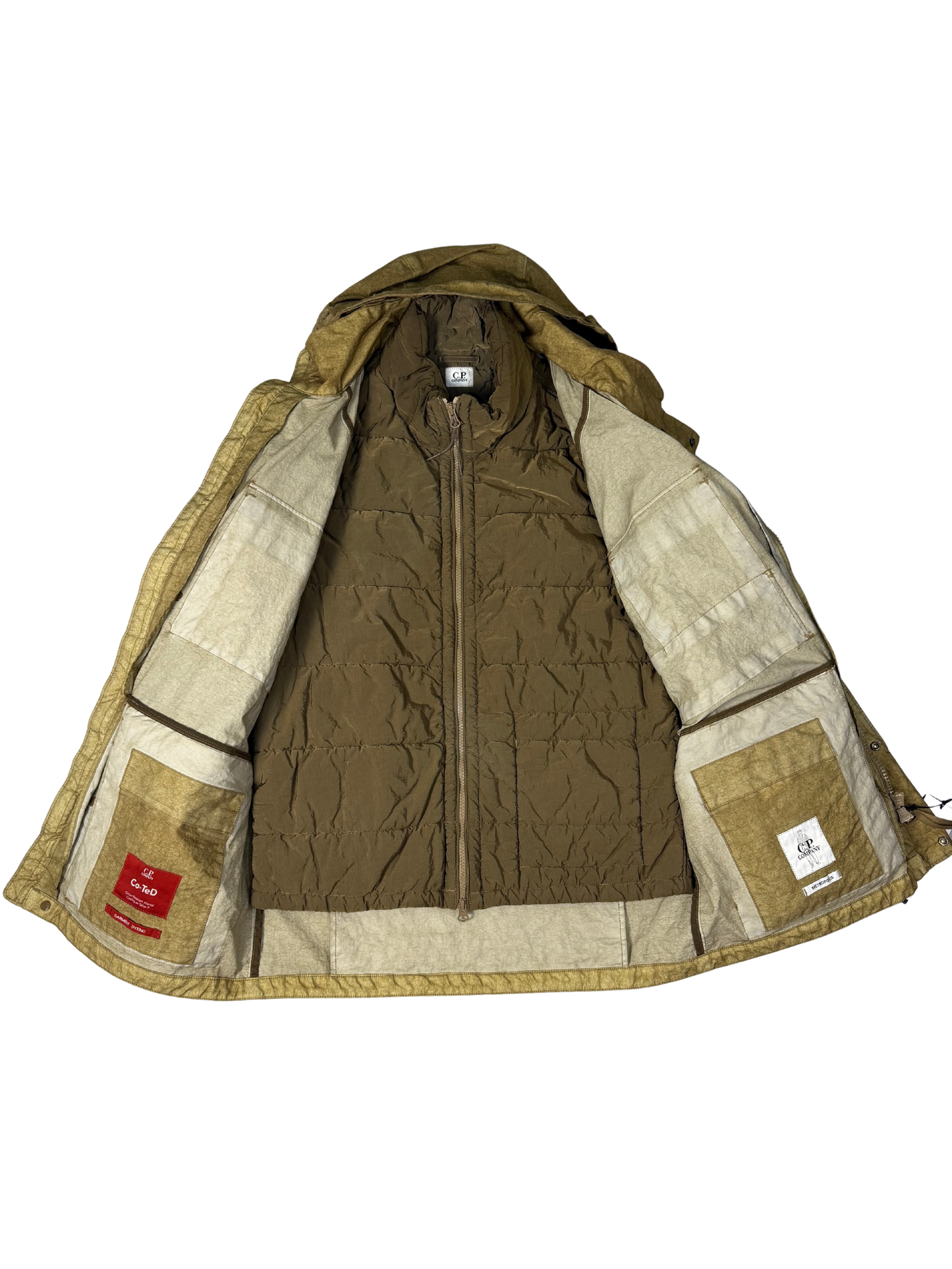 C.P. Company Metropolis Series Co-Ted Hooded 2 in 1 Jacket in Khaki