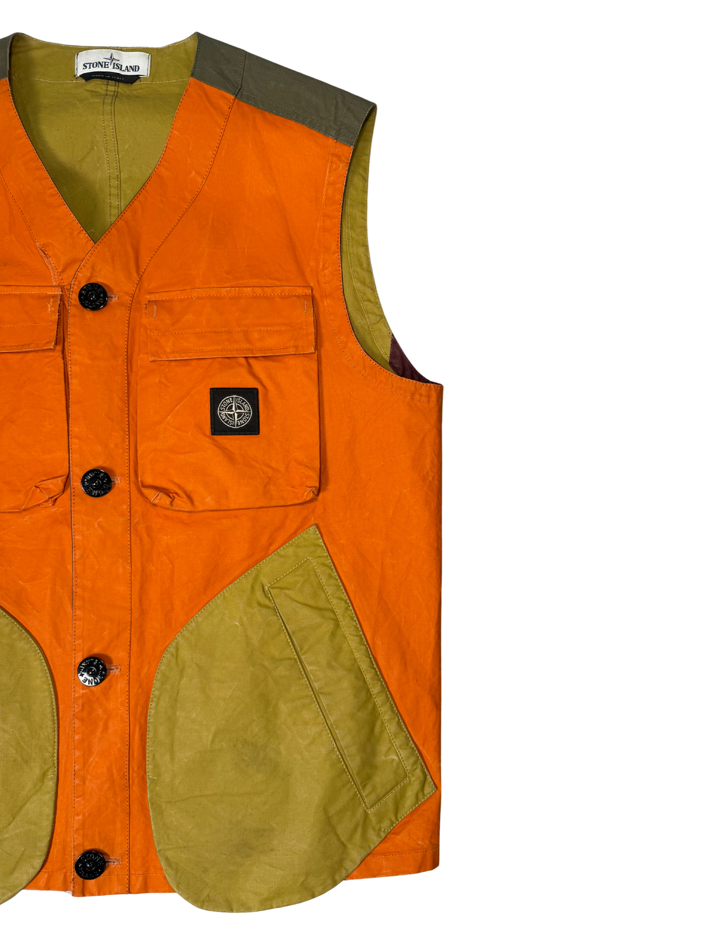 Stone Island Gilet Tela Placcata Bicolore