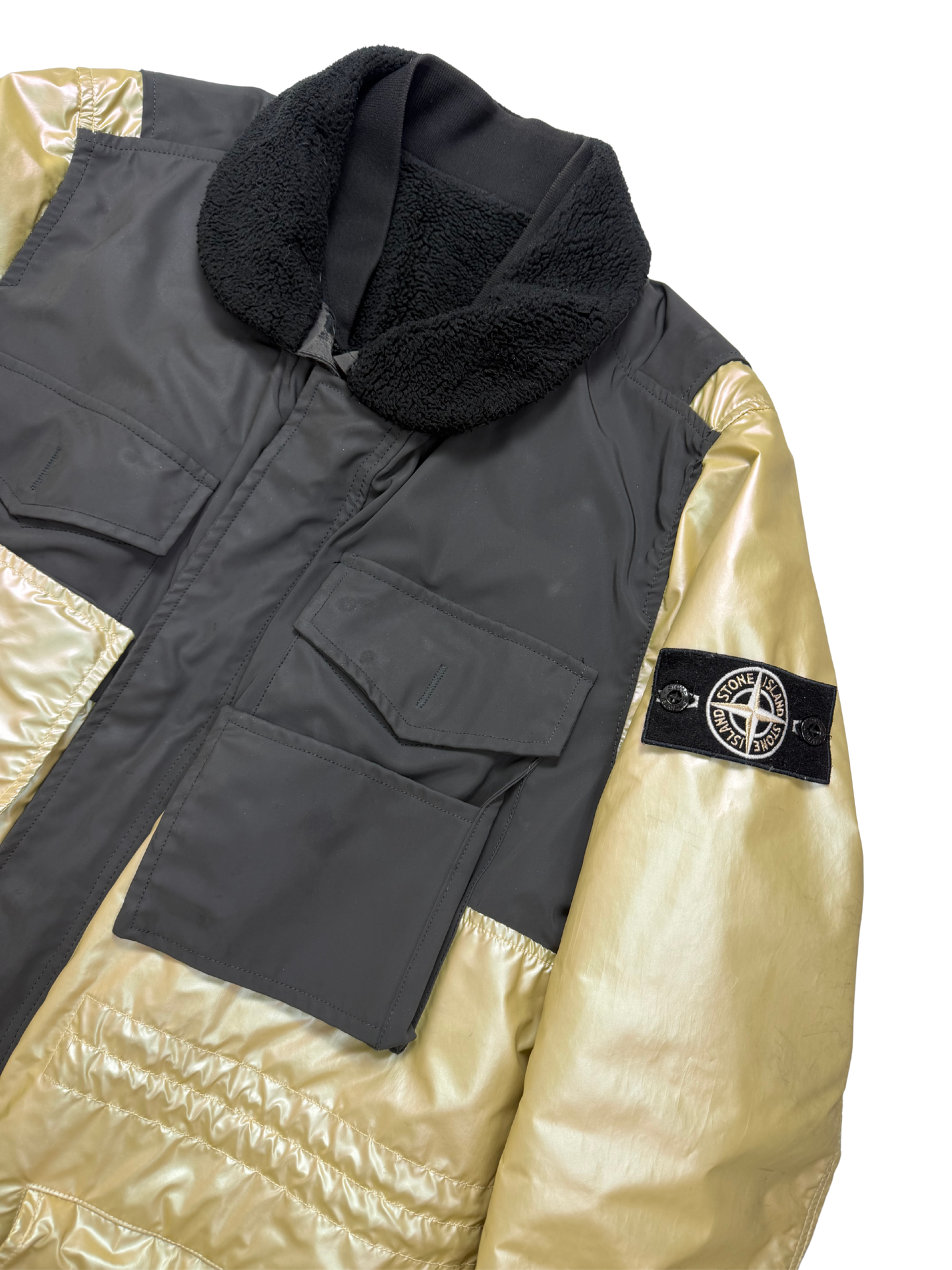 Stone Island Iridescent Coating Tela Reflex Mat 3 in 1 Pumino Interno taglia M