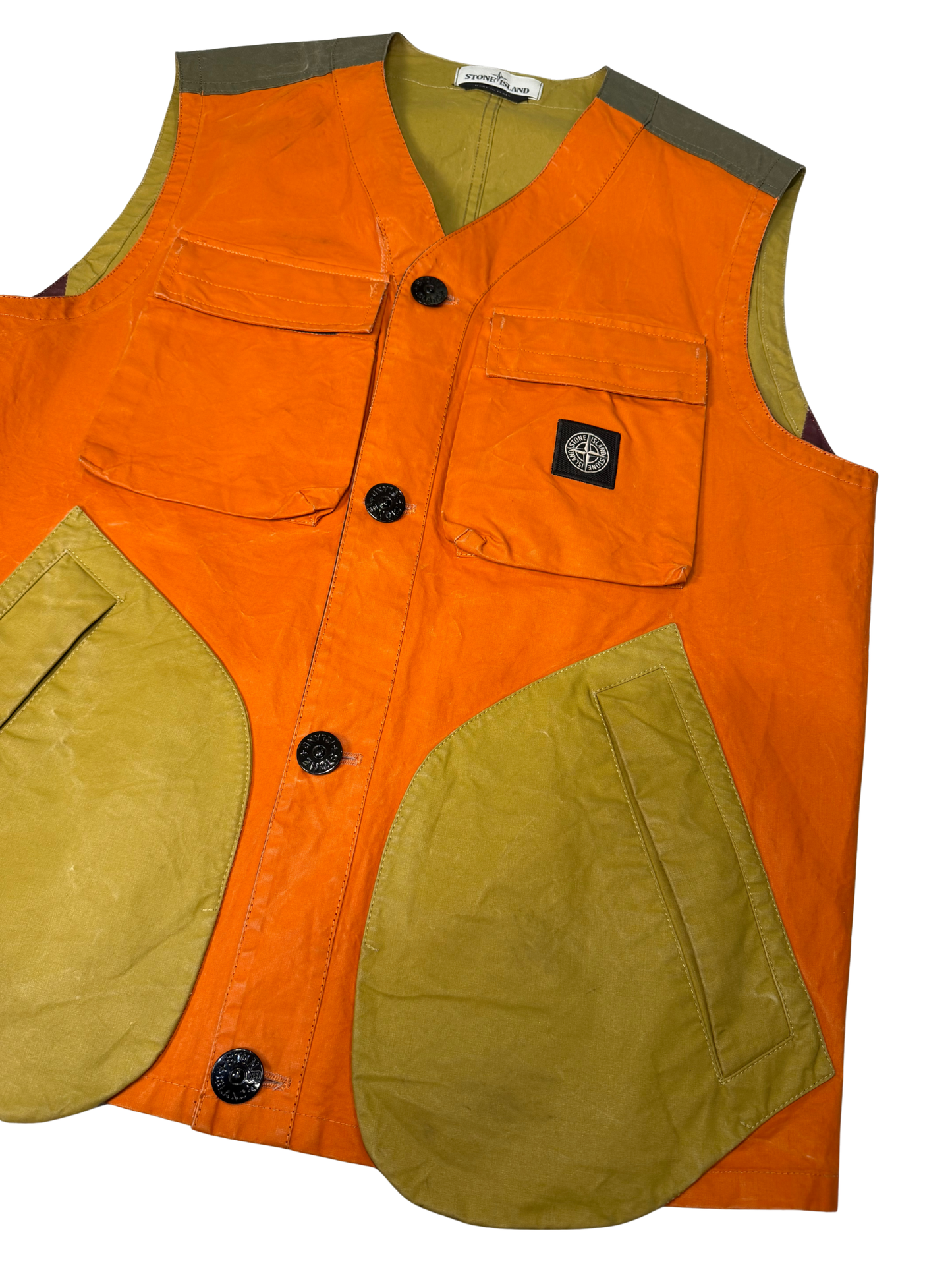 Stone Island Gilet Tela Placcata Bicolore