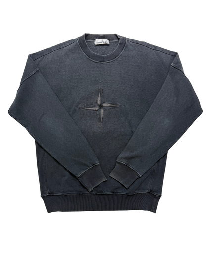 Stone Island Felpa Girocollo Effetto old Con logo a specchio Taglia M