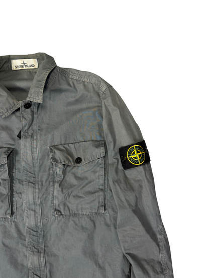 Stone Island The Garment Dyed Twin Pocket Overshirt Grey Taglia S