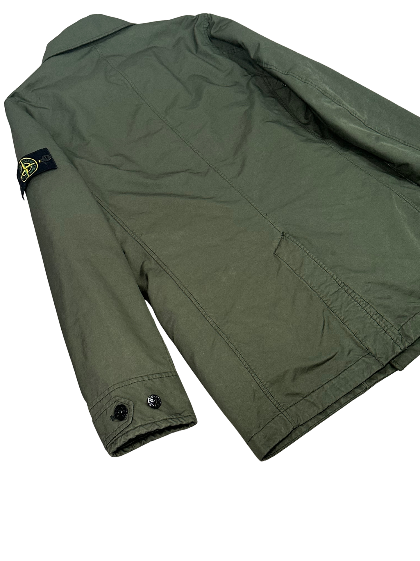 Stone Island David-TC With Primaloft Insulation Technology Quilted Trench Coat Green Taglia M