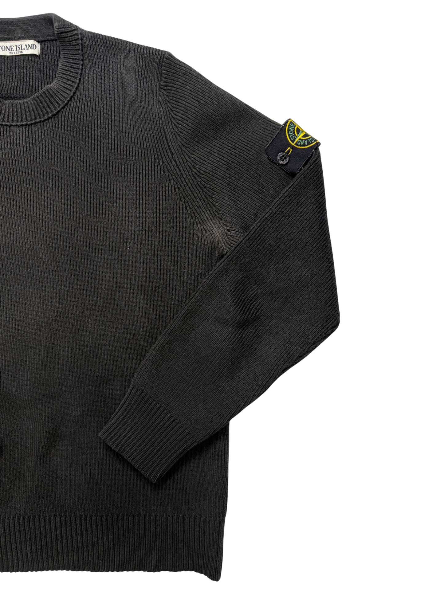 Stone Island Maglione Girocollo in Misto Lana Taglia M Black