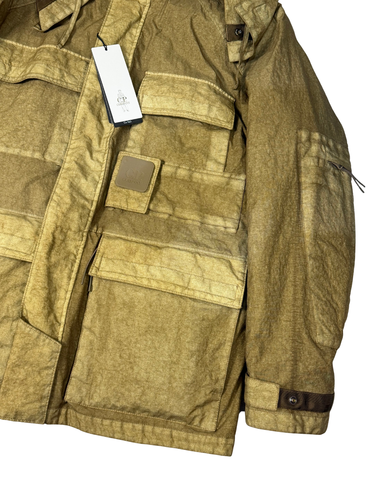 C.P. Company Metropolis Series Co-Ted Hooded 2 in 1 Jacket in Khaki