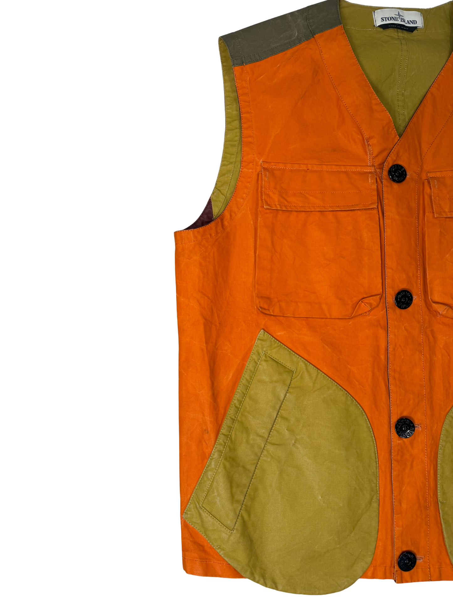 Stone Island Gilet Tela Placcata Bicolore