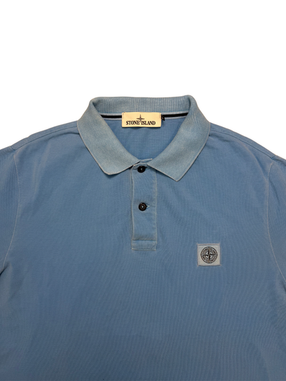 Polo Stone Island Slim Fit Azzurra Taglia XL