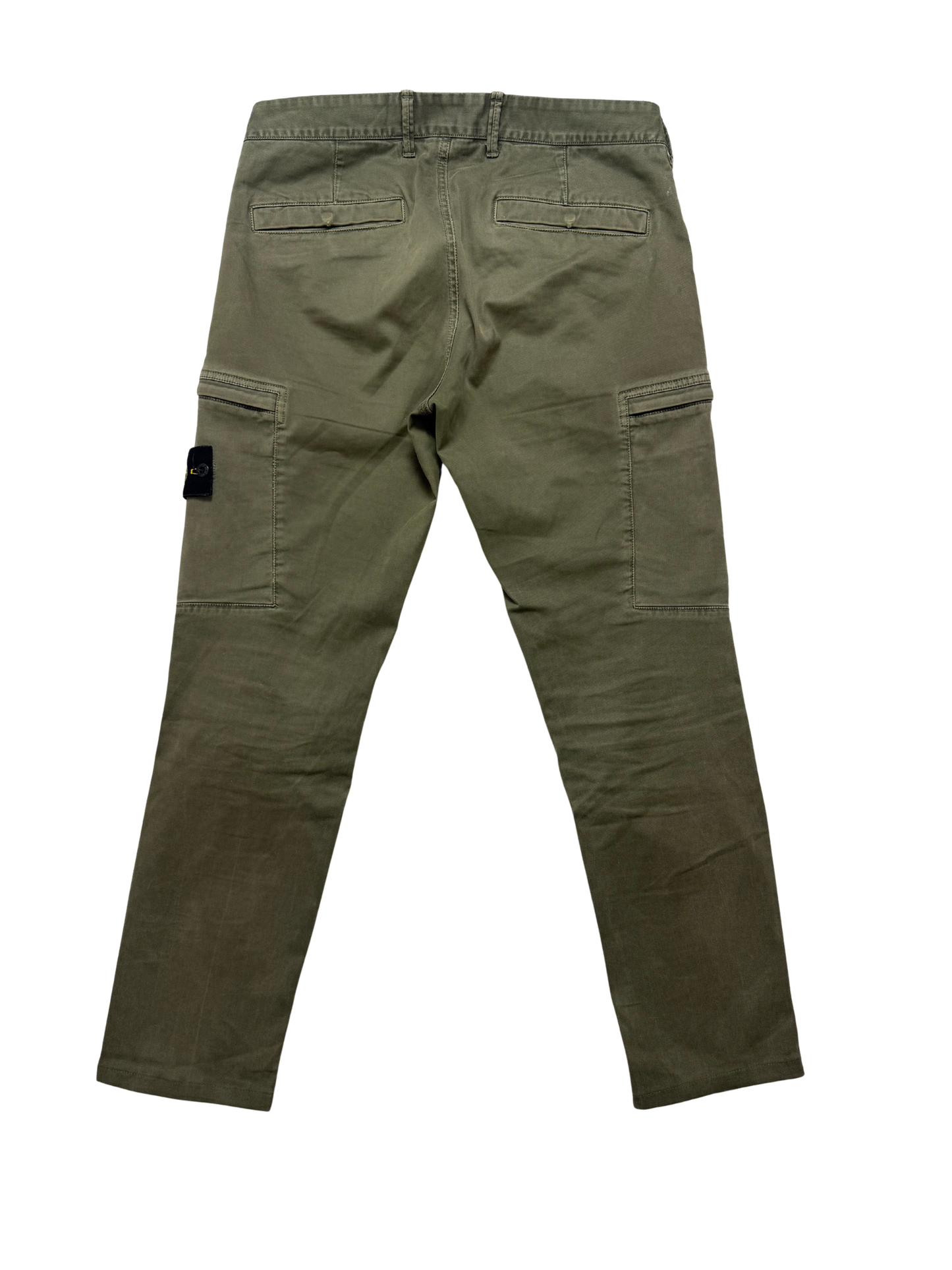 Stone Island Pantaloni Cargo Verde Militare Taglia 31