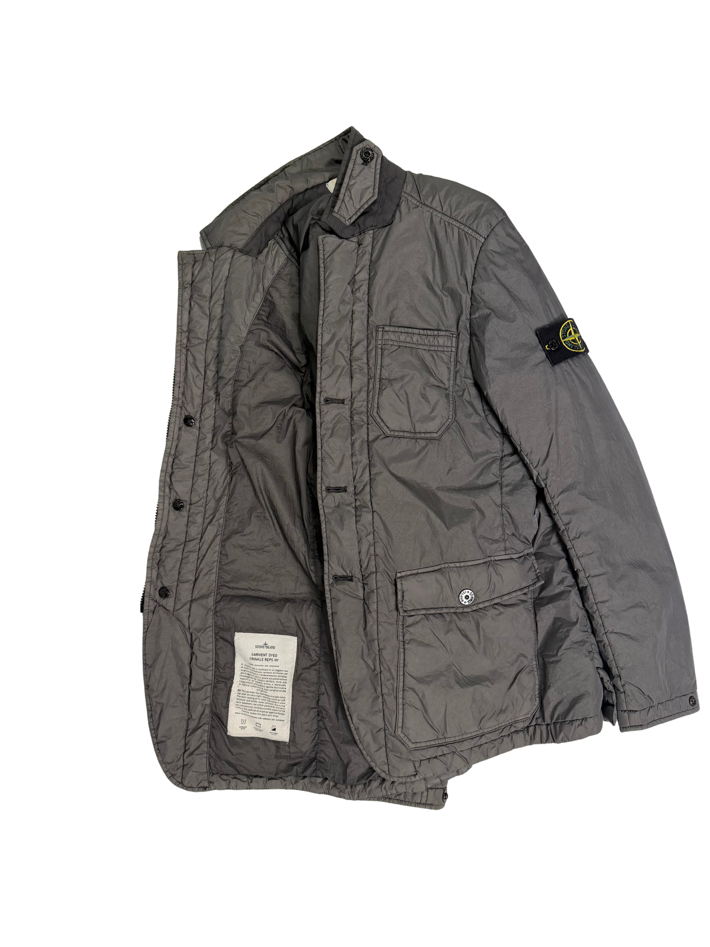 Stone Island Garment Dyed Crinkle Reps Ny Grey Taglia S