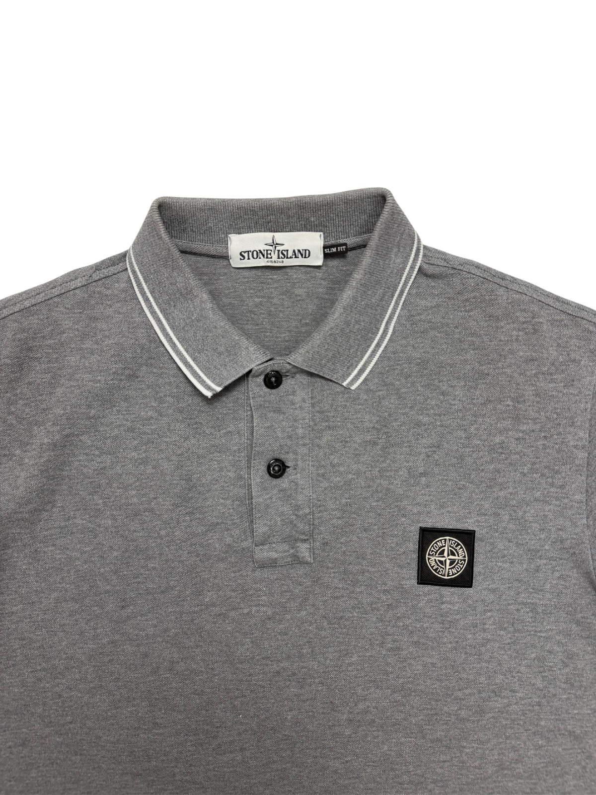 Polo Stone island Slim Fit Taglia L Grigio