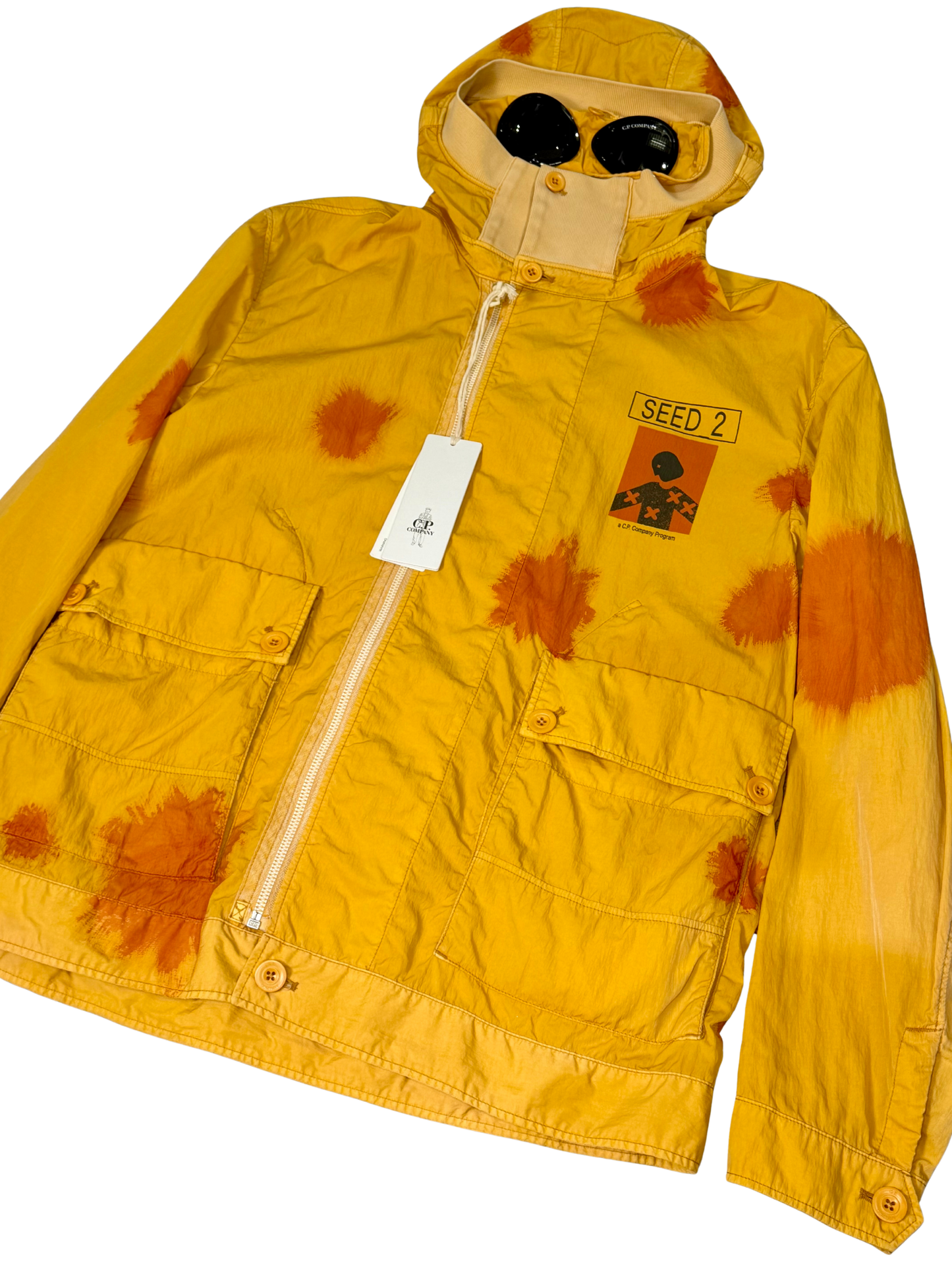 Cp Company Eco Chrome-R Seed 2 Painted Google Jacket taglia 48