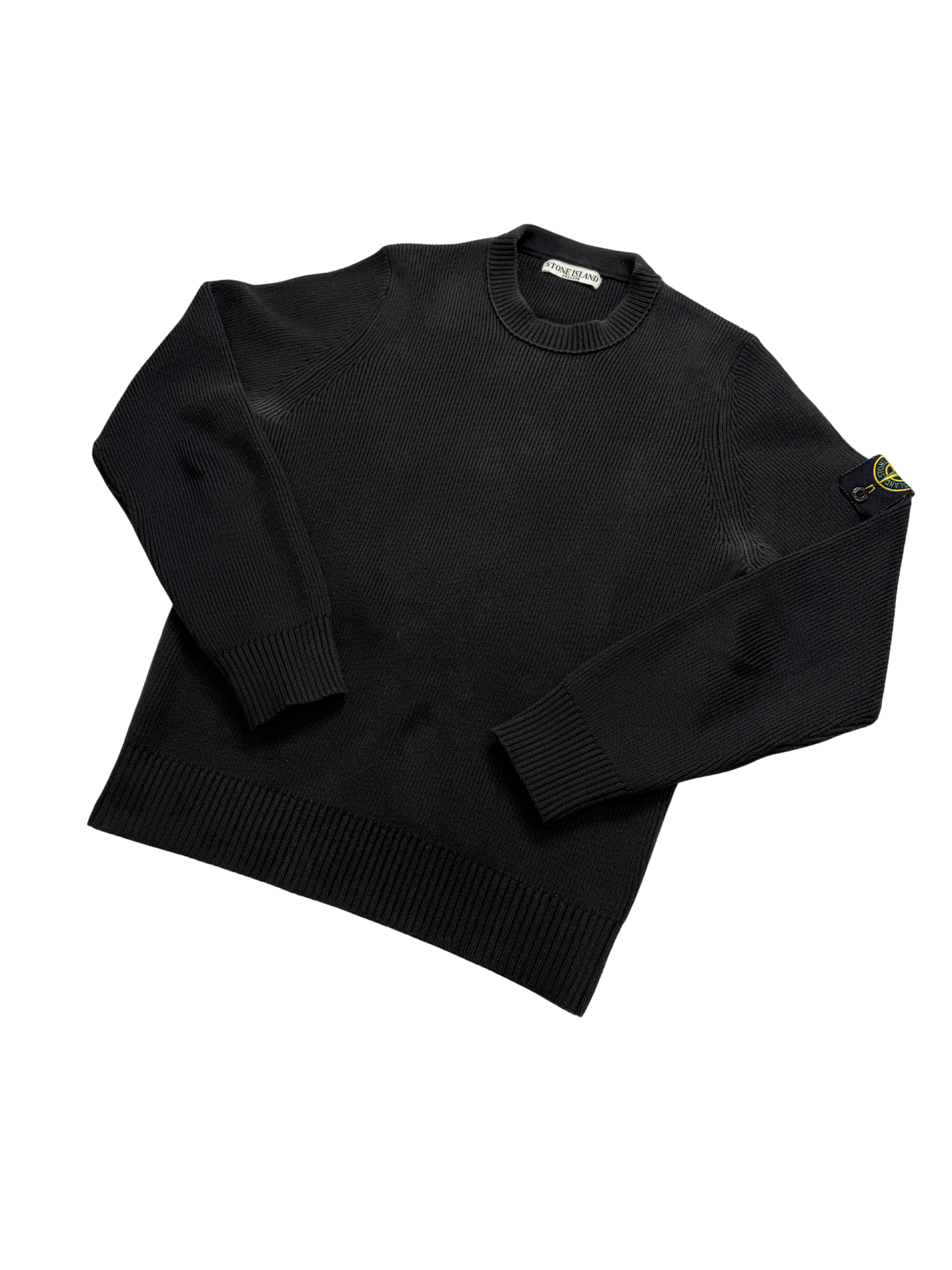 Stone Island Maglione Girocollo in Misto Lana Taglia M Black