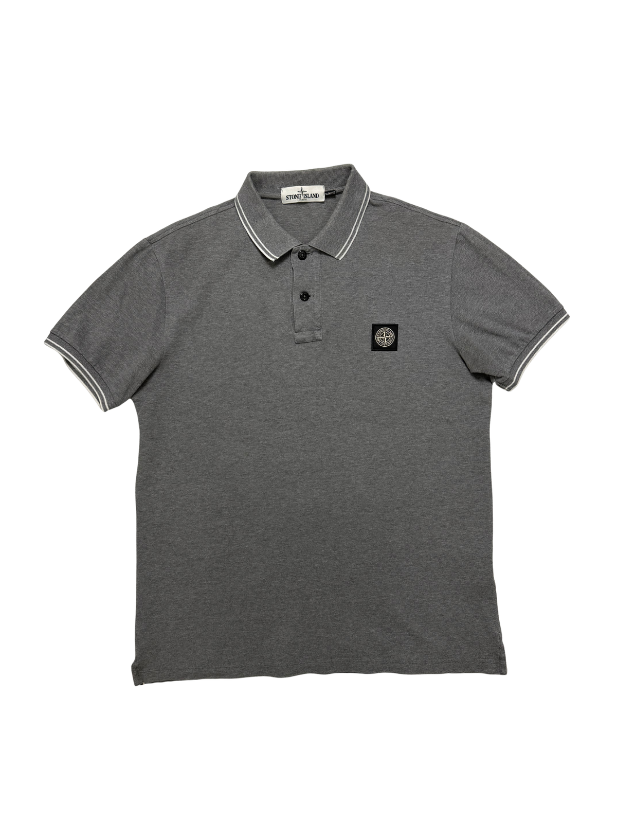 Polo Stone island Slim Fit Taglia L Grigio