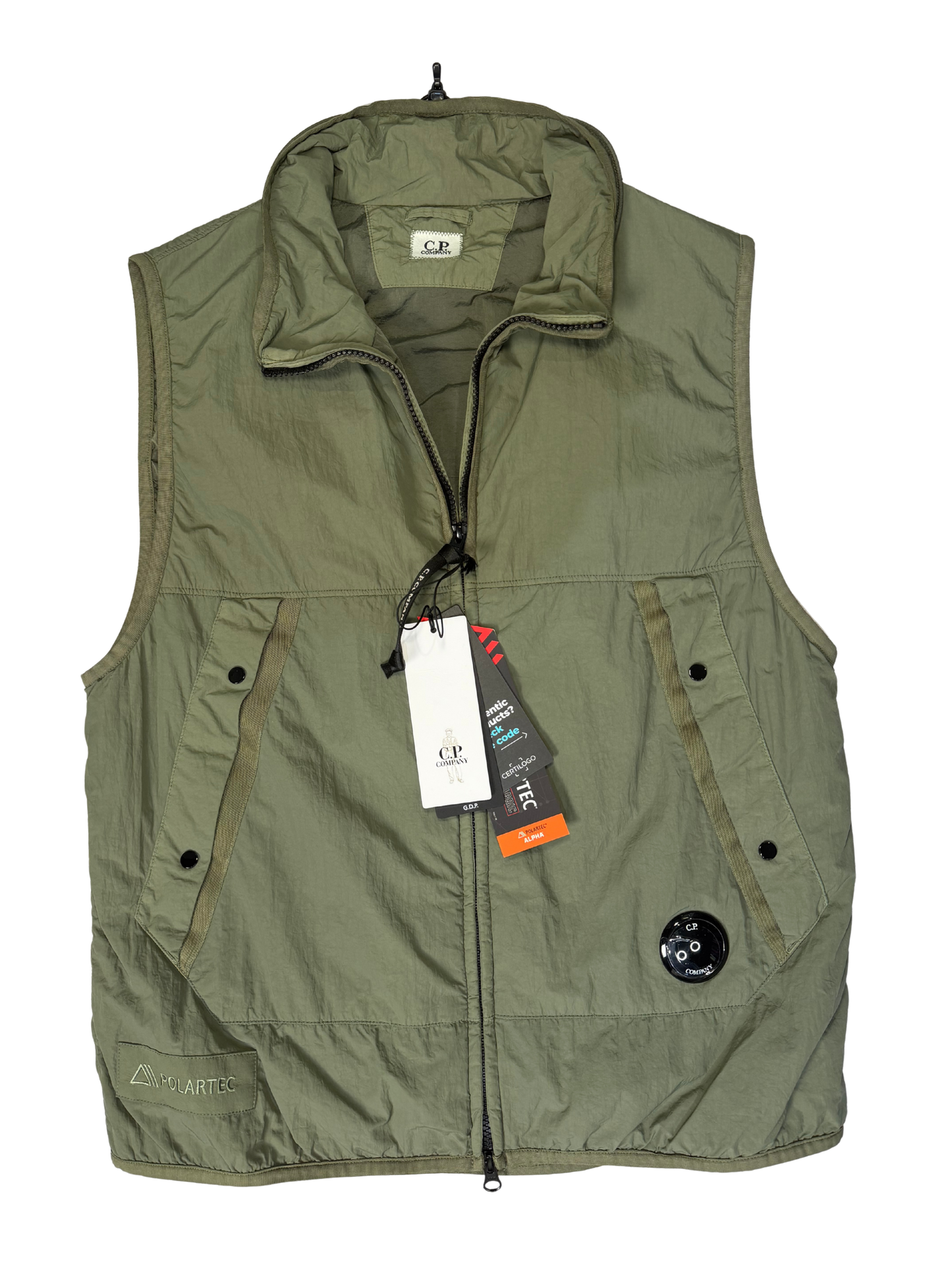 C.P.Company Smanicato GDP Polartec Nylon Taglia 48 Green