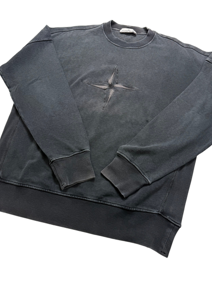 Stone Island Felpa Girocollo Effetto old Con logo a specchio Taglia M