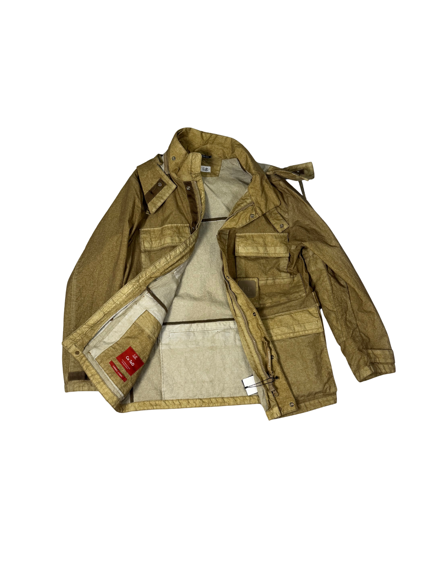 C.P. Company Metropolis Series Co-Ted Hooded 2 in 1 Jacket in Khaki