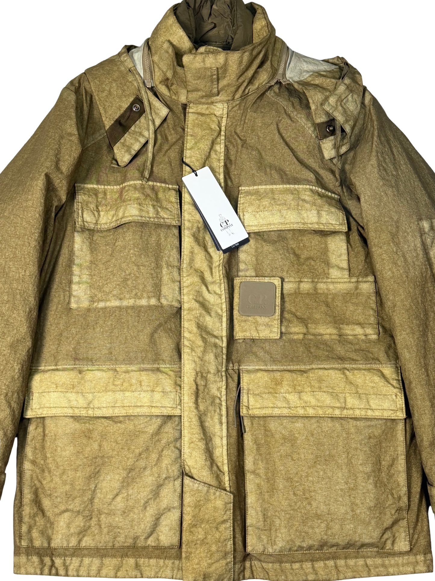 C.P. Company Metropolis Series Co-Ted Hooded 2 in 1 Jacket in Khaki