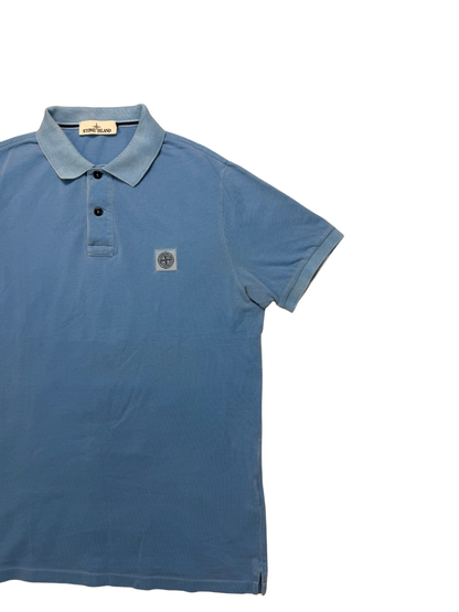 Polo Stone Island Slim Fit Azzurra Taglia XL