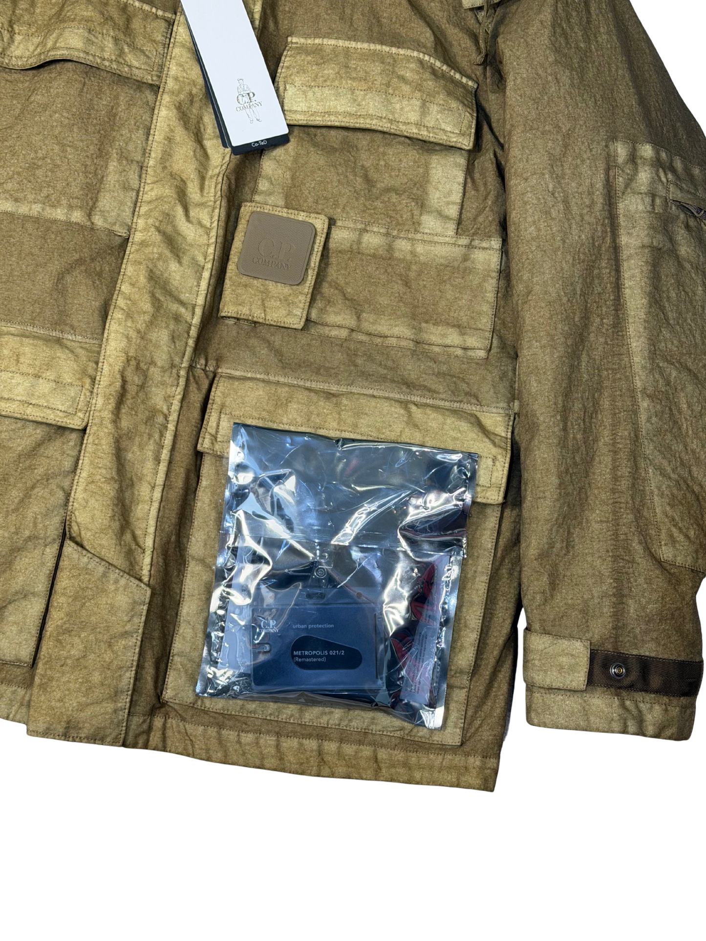 C.P. Company Metropolis Series Co-Ted Hooded 2 in 1 Jacket in Khaki