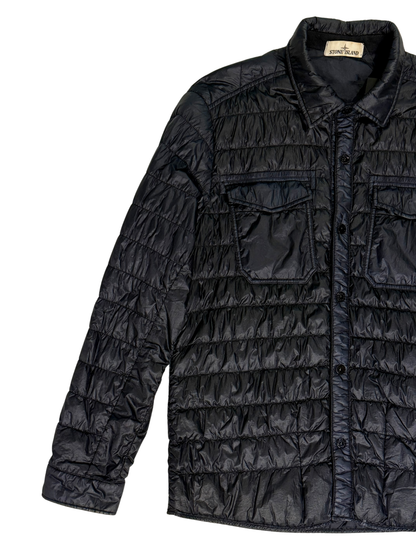 Stone Island Blue Navy Quilted Puffer Overshirt Jacket Blue navy Taglia XXL