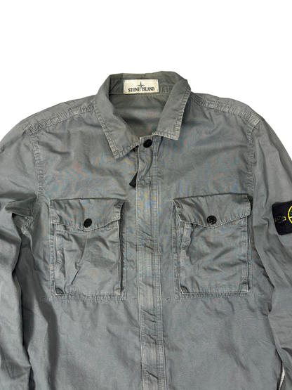 Stone Island The Garment Dyed Twin Pocket Overshirt Grey Taglia S