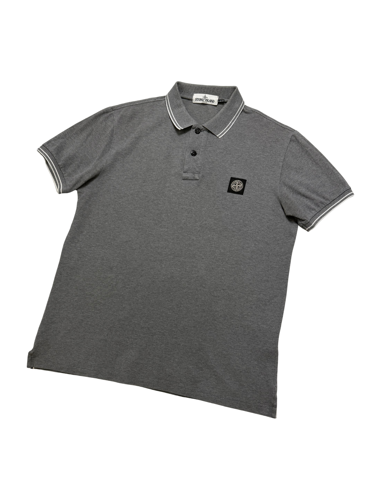 Polo Stone island Slim Fit Taglia L Grigio