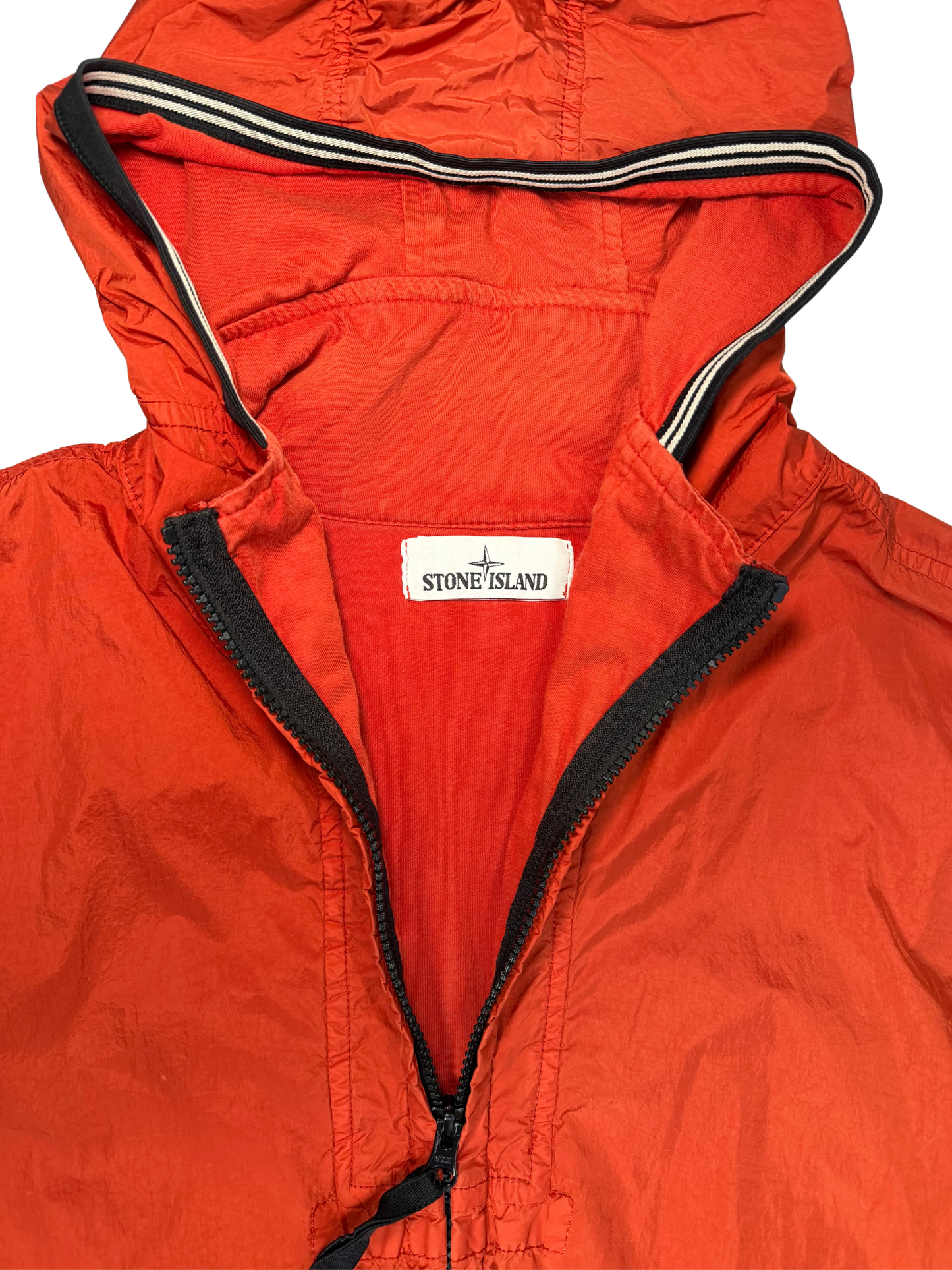 Stone Island Red Garment Dyed Crinkle Reps NY Jacket Taglia S