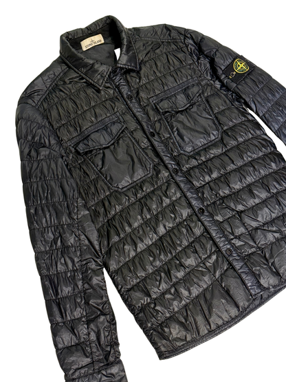 Stone Island Blue Navy Quilted Puffer Overshirt Jacket Blue navy Taglia XXL