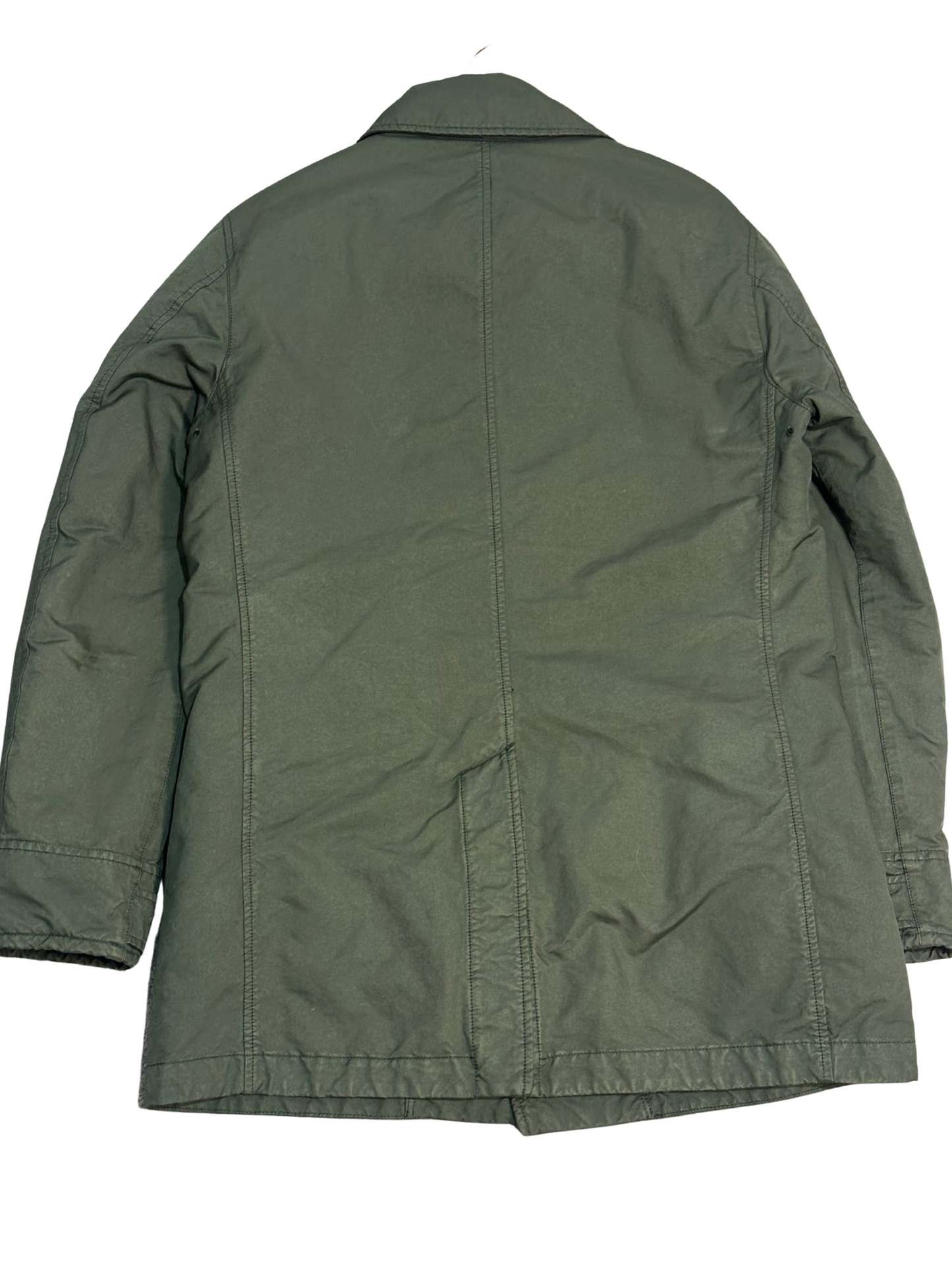 Stone Island David-TC With Primaloft Insulation Technology Quilted Trench Coat Green Taglia M