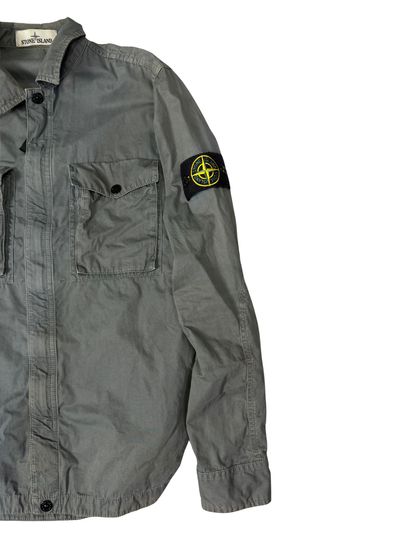 Stone Island The Garment Dyed Twin Pocket Overshirt Grey Taglia S