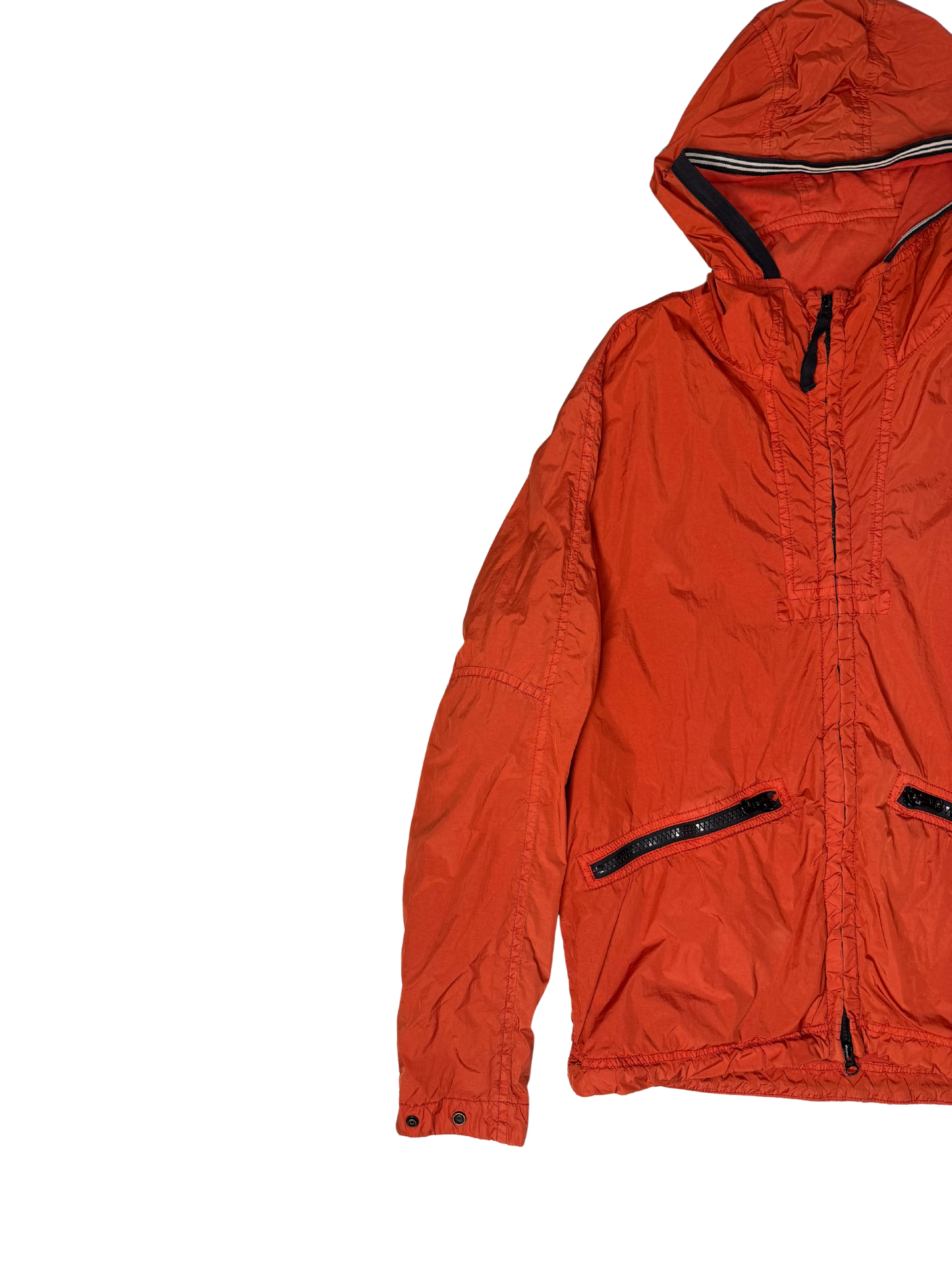 Stone Island Red Garment Dyed Crinkle Reps NY Jacket Taglia S