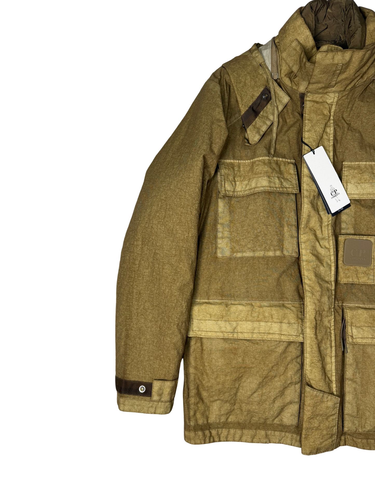 C.P. Company Metropolis Series Co-Ted Hooded 2 in 1 Jacket in Khaki