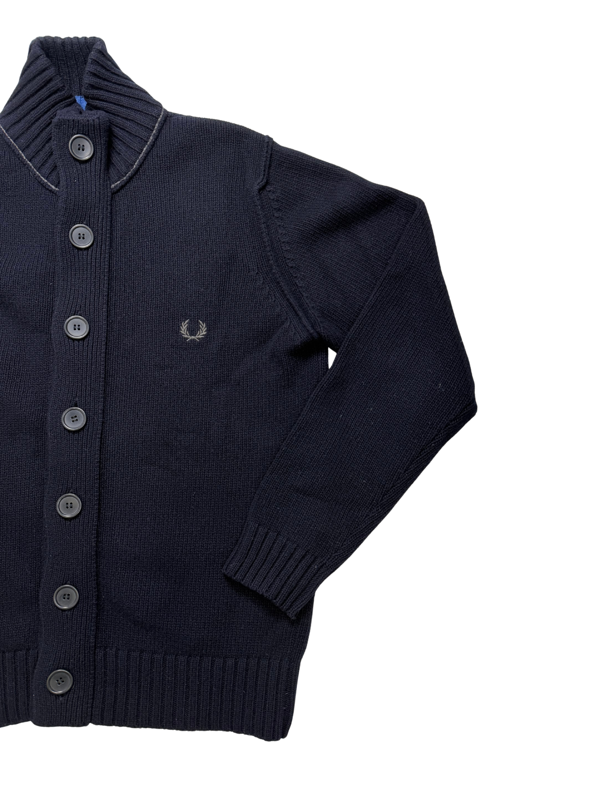 Fred Perry Cardigan 80% Lana Taglia M Blu Navy