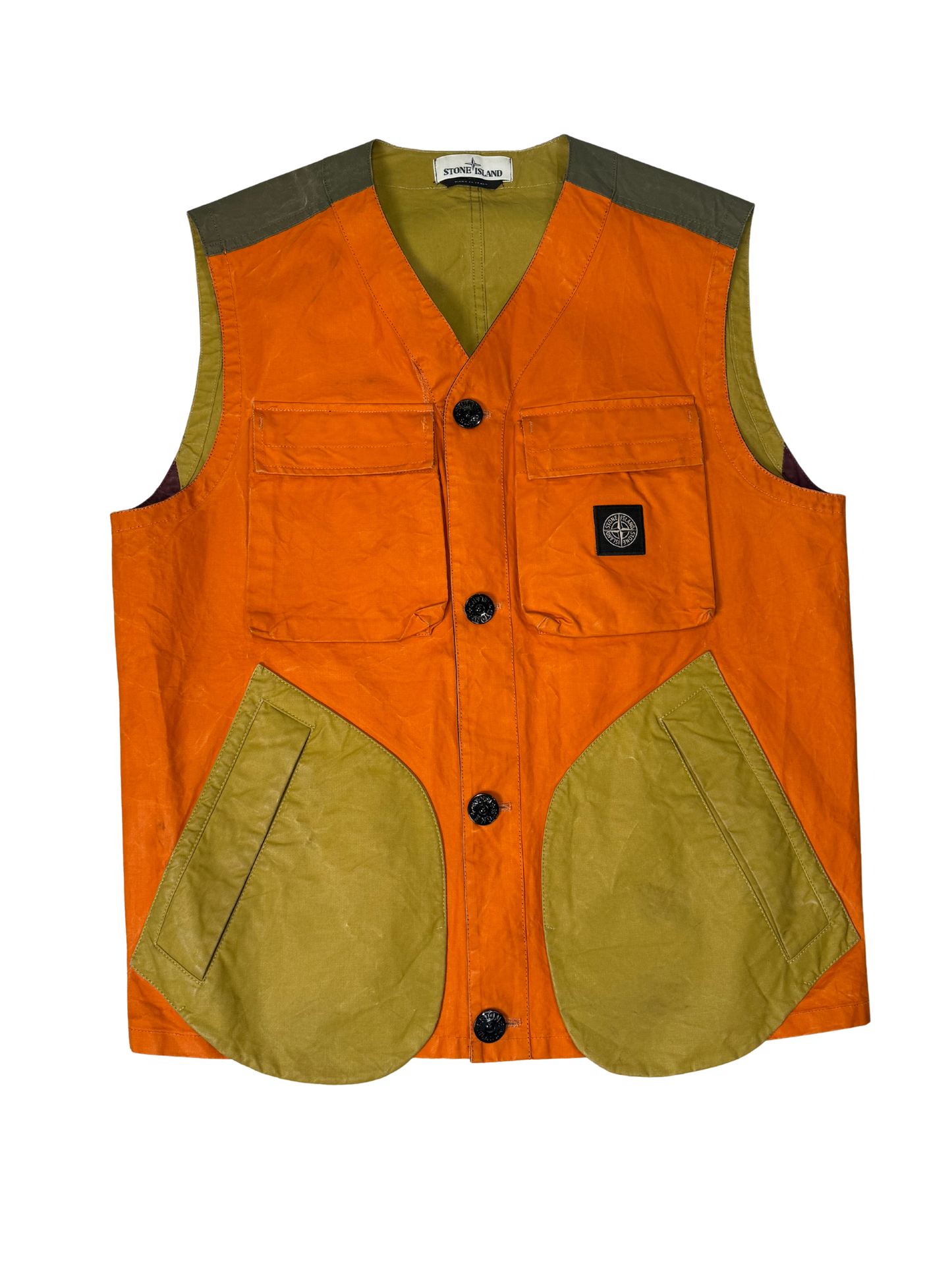 Stone Island Gilet Tela Placcata Bicolore